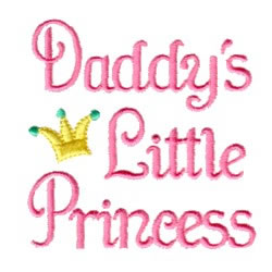 Daddys Princess Lettering With Crown Designs For Embroidery Machines Embroiderydesigns Com