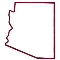 Oklahoma Embroidery Embroidery Design: Arizona Outline 4.03 inches H x ...