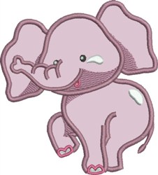 Appliqué Elephant Embroidery Design | EmbroideryDesigns.com