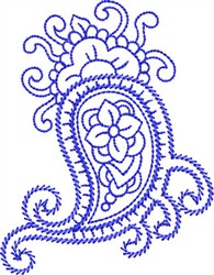 Outlines(ATG Freedesigns) Embroidery Design: Bluework Flower