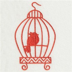 Birdcage Embroidery Design 2