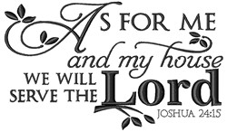 Serve The Lord Embroidery Design | EmbroideryDesigns.com