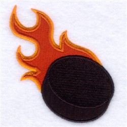 Flaming hockey puck embroidery designs machine embroidery designs at