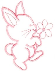 Bunny Outline Embroidery Design | EmbroideryDesigns.com