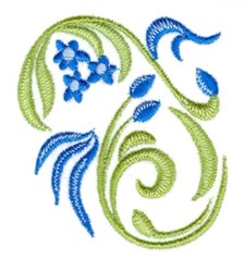 Floral Swirl Embroidery Design | EmbroideryDesigns.com