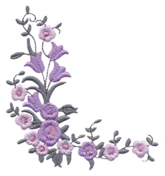 Floral Corner Embroidery Design | EmbroideryDesigns.com