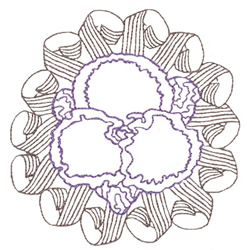 Free Daylily Outline Embroidery Design | EmbroideryDesigns.com