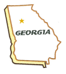 Georgia State Outline Embroidery Designs, Machine Embroidery Designs at