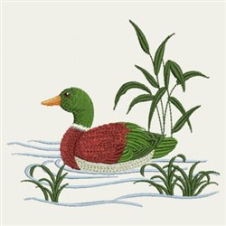 Swimming wood duck embroidery designs machine embroidery designs at