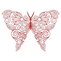 Redwork Butterfly Embroidery Design | EmbroideryDesigns.com