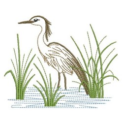 Egret Embroidery Design | EmbroideryDesigns.com