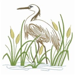 Egret Embroidery Design | EmbroideryDesigns.com