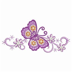 purple butterfly border clip art