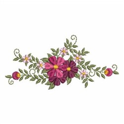 Flower Beauties Border Embroidery Design | EmbroideryDesigns.com