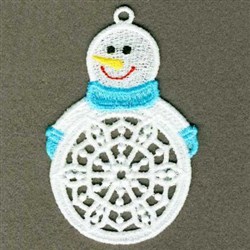 FSL Snowman Ornament Embroidery Design | EmbroideryDesigns.com