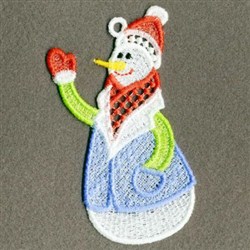 FSL Snowman Ornament Embroidery Design | EmbroideryDesigns.com