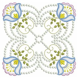 Candlewick Jacobean Flower Quilts Embroidery Design | EmbroideryDesigns.com