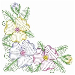 Rippled Pansies Embroidery Design | EmbroideryDesigns.com