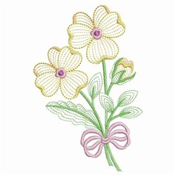 Rippled Pansies Embroidery Design | EmbroideryDesigns.com