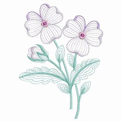 Rippled Pansies Embroidery Design | EmbroideryDesigns.com