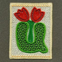 FSL Mug Rug V Embroidery Design