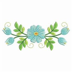 Blue Flower Embroidery Design | EmbroideryDesigns.com