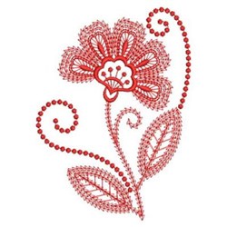 Redwork swirl jacobean flowers embroidery design pack by sweet heirloom