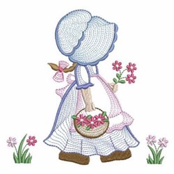 Flower Girl Embroidery Design | EmbroideryDesigns.com