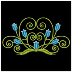 Bluebell swirls border embroidery designs machine embroidery designs