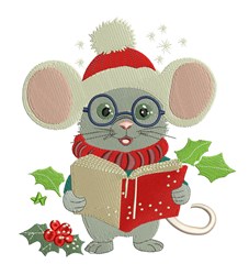 Christmas Mouse Embroidery Design | EmbroideryDesigns.com