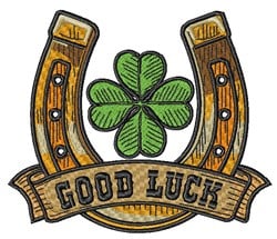 Good Luck Embroidery Design | EmbroideryDesigns.com