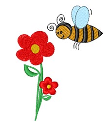 Bee  flower embroidery designs machine embroidery designs at