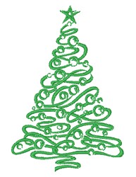 Swirly christmas tree embroidery designs machine embroidery designs at