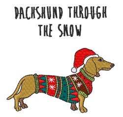 Download Dachshund Through The Snow Designs For Embroidery Machines Embroiderydesigns Com