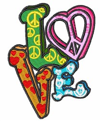 Hippie Love Embroidery Design | EmbroideryDesigns.com