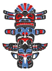 Totem Pole Embroidery Design | EmbroideryDesigns.com