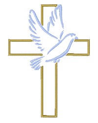 Cross & Dove Embroidery Design | EmbroideryDesigns.com