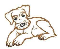 Schnauzer Outline Embroidery Design | EmbroideryDesigns.com