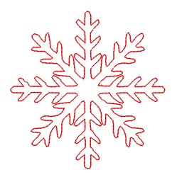 Redwork Snowflake Redwork Snowflake Embroidery Design | EmbroideryDesigns.com
