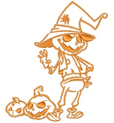 Jack-O-Lantern Outline Embroidery Design | EmbroideryDesigns.com