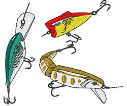 Fishing Lures Embroidery Design | EmbroideryDesigns.com