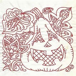 Halloween pumpkin redwork block embroidery designs machine embroidery Halloween pumpkin redwork block embroidery designs machine embroidery