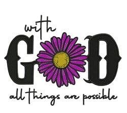 With God Embroidery Design | EmbroideryDesigns.com