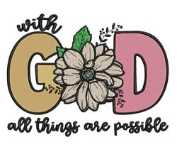 With God Embroidery Design | EmbroideryDesigns.com