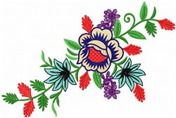 Stunning Floral Spray Embroidery Design | EmbroideryDesigns.com