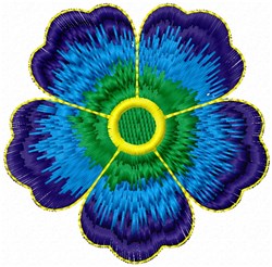 Blue Bloom Embroidery Design | EmbroideryDesigns.com