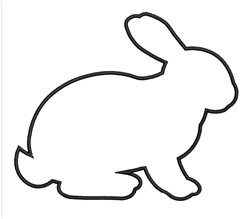 Rabbit Outline Embroidery Design | EmbroideryDesigns.com