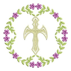 Round Cross Design Embroidery Design | EmbroideryDesigns.com