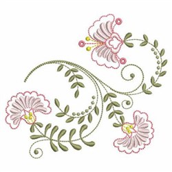 Jacobean Floral Embroidery Design | EmbroideryDesigns.com