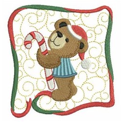 Bear Swirl Embroidery Design | EmbroideryDesigns.com